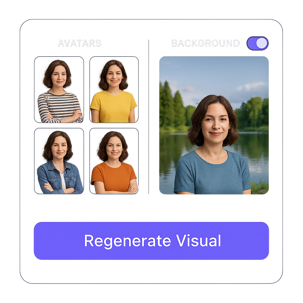 Visuals are generated